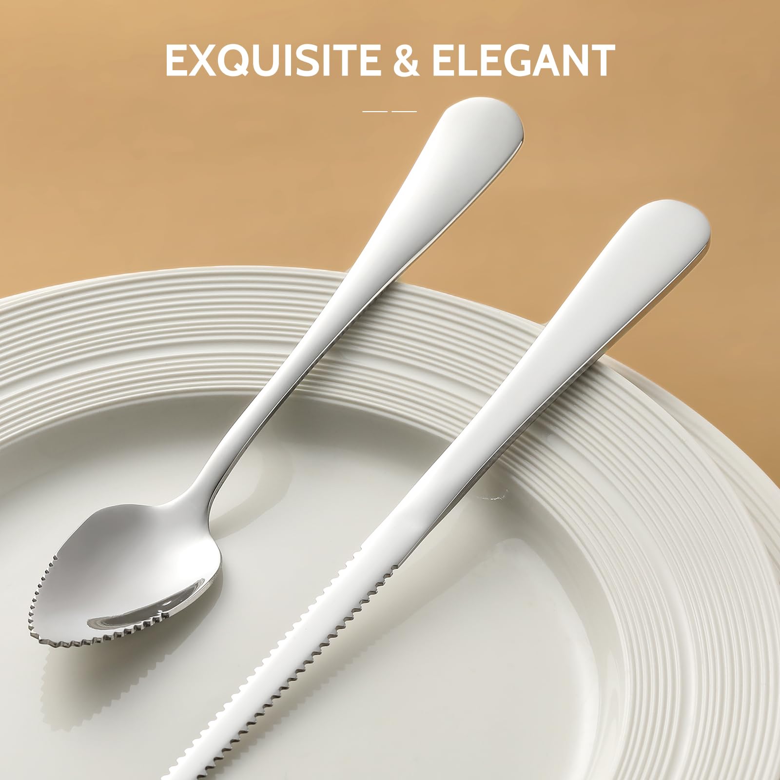 Amazon.com: Hiware 4-piece Grapefruit Spoons and Grapefruit Knife